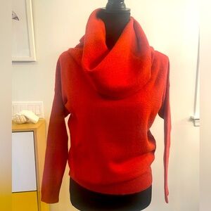 Warm and Cozy turtleneck sweater in rust; size S